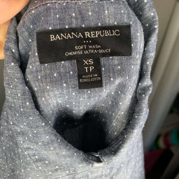 Banana Republic XS Denim Fitted Collared - Picture 5 of 5
